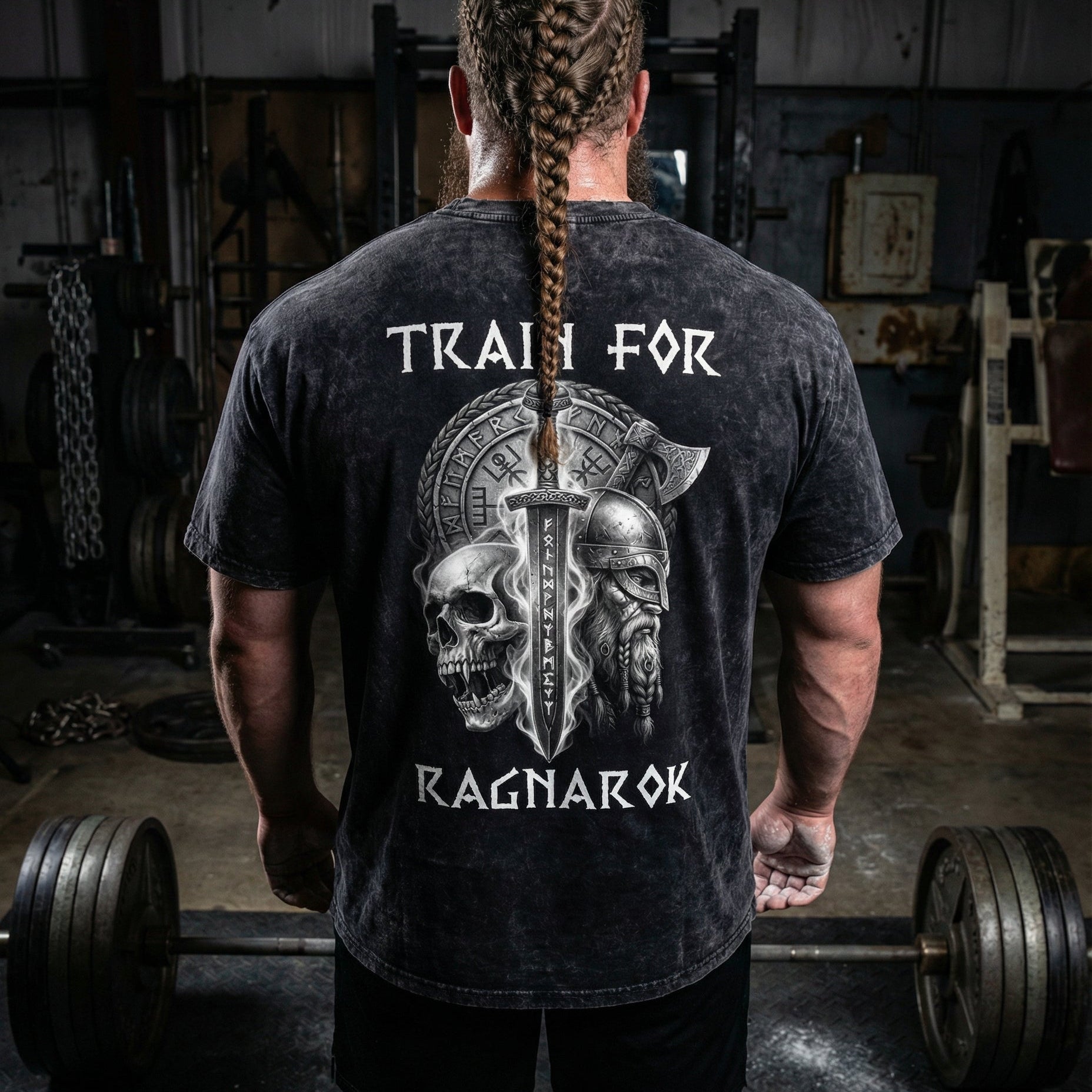 Valhalla Warrior Spirit Gym Shorts & Washed Tee Combo