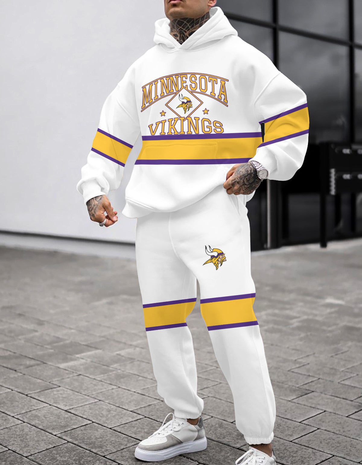 Minnesota Vikings 3D Printed Pullover Hoodie And Sweatpant 2pcs Tracksuits