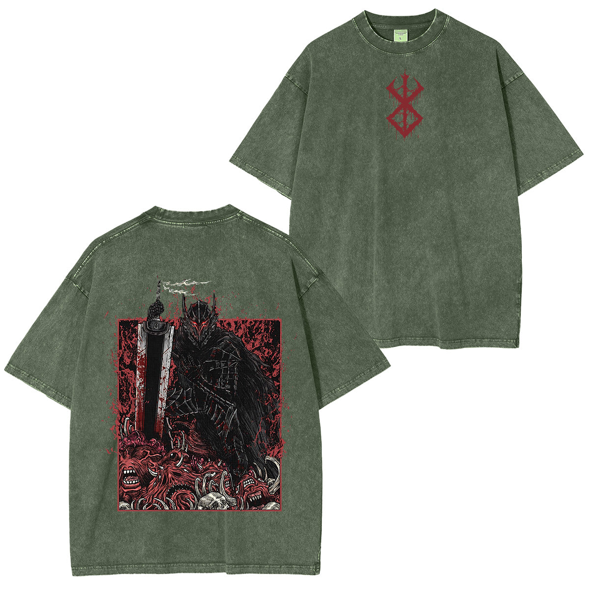 Guts Cursed Armor Grim Unisex Washed T-Shirt