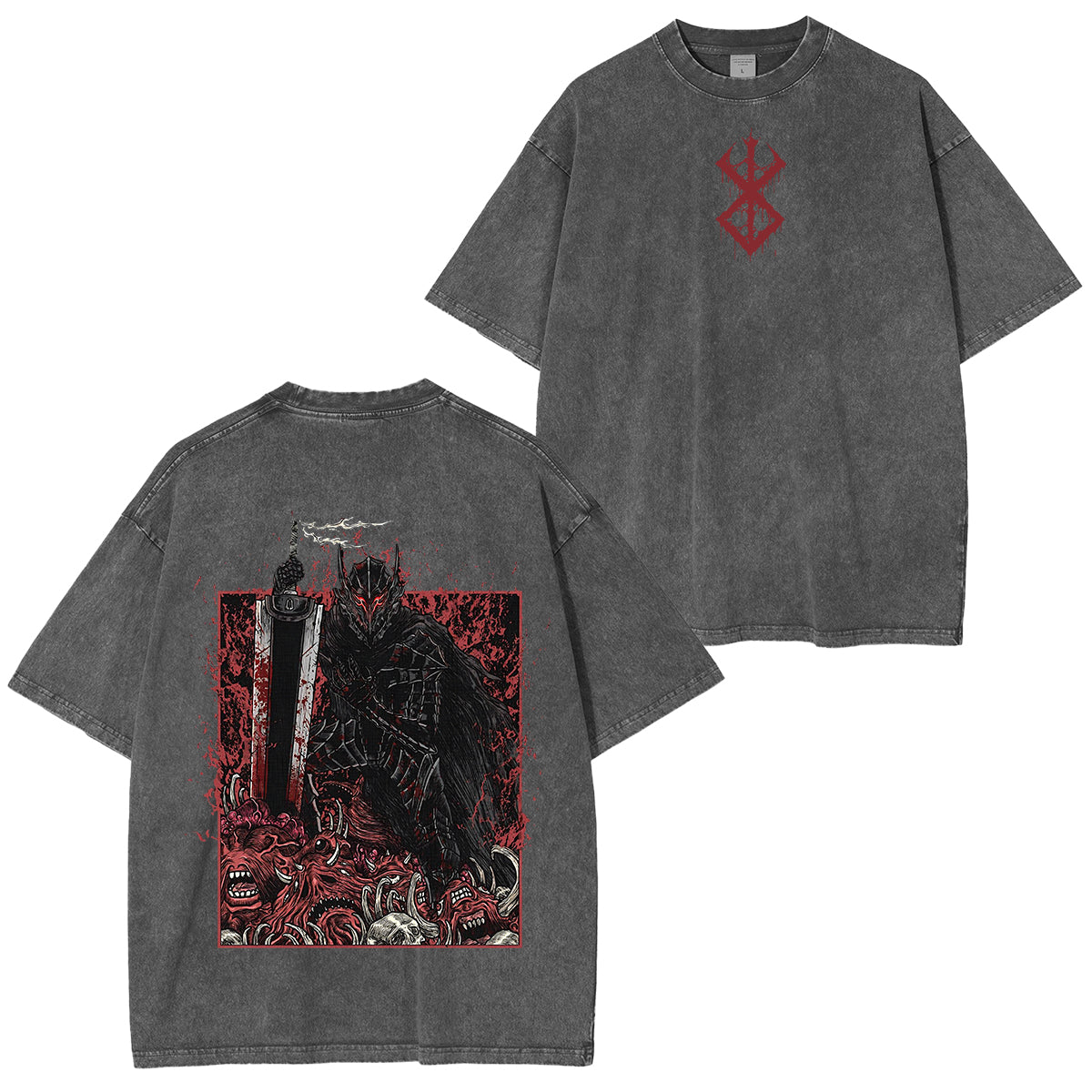 Guts Cursed Armor Grim Unisex Washed T-Shirt