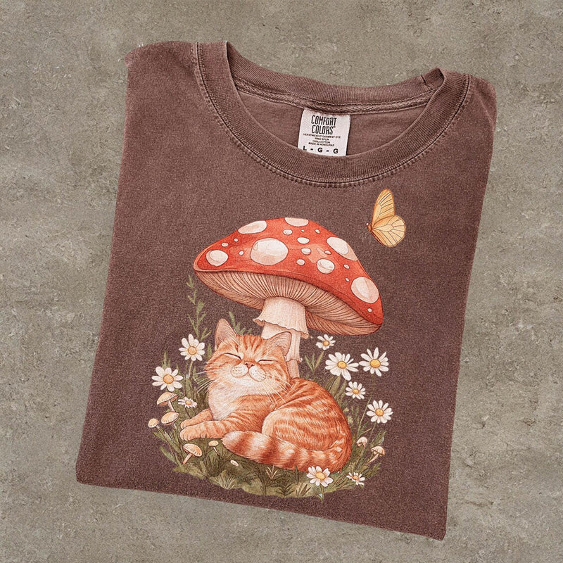 Cat Mushroom Comfort Colors T-shirt