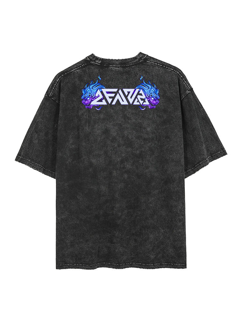 Hinata Twin Lion Vintage Tee