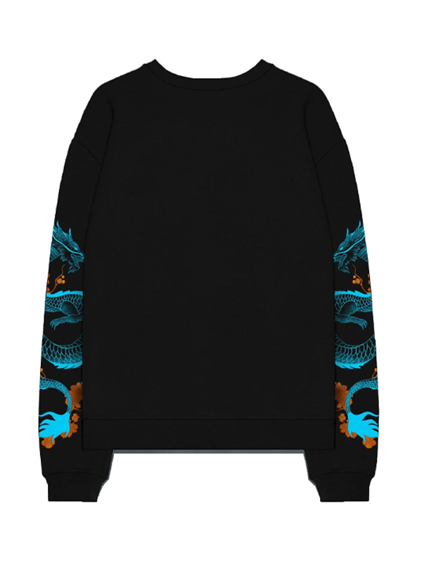 Men's Retro  Print Crew Neck Sweatshirt