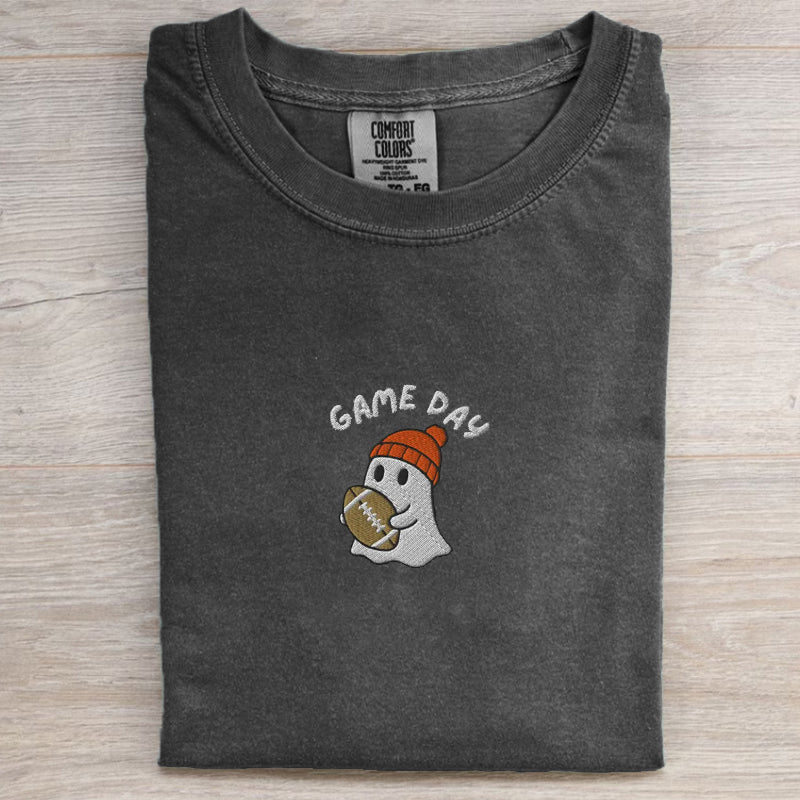 Embroidered Football T-shirt