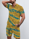Jacksonville Jaguars Limited Edition ZIP Polo Shirt And Shorts Two-Piece Suits