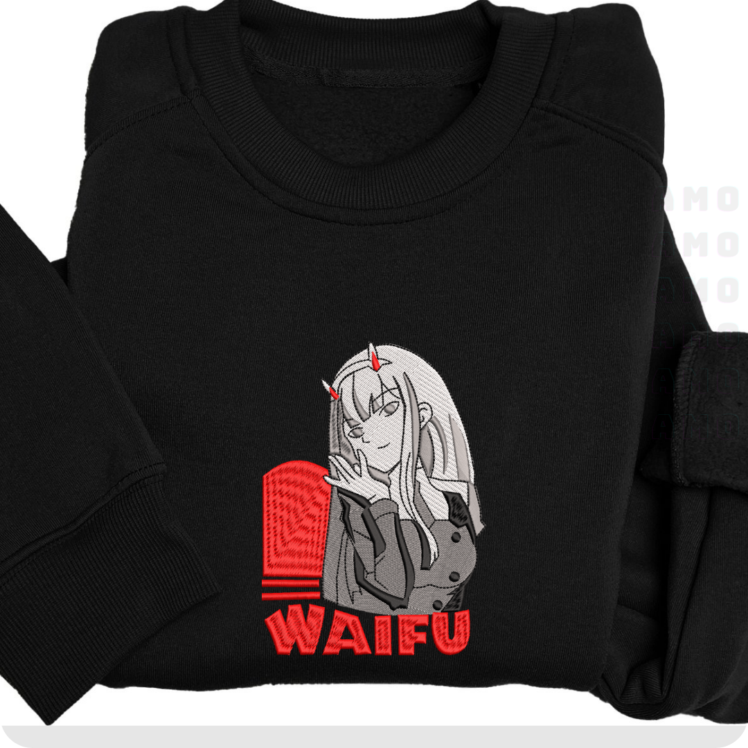Zero Two Anime Embroidered Sweater