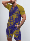 Baltimore Ravens Limited Edition ZIP Polo Shirt And Shorts Two-Piece Suits