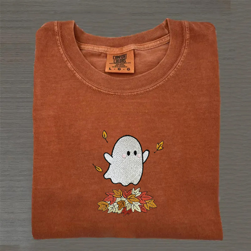 Embroidered Fall Ghost T-shirt