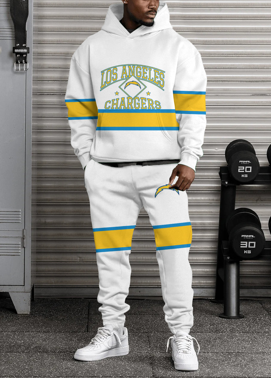 Los Angeles Chargers 3D Printed Pullover Hoodie And Sweatpant 2pcs Tracksuits