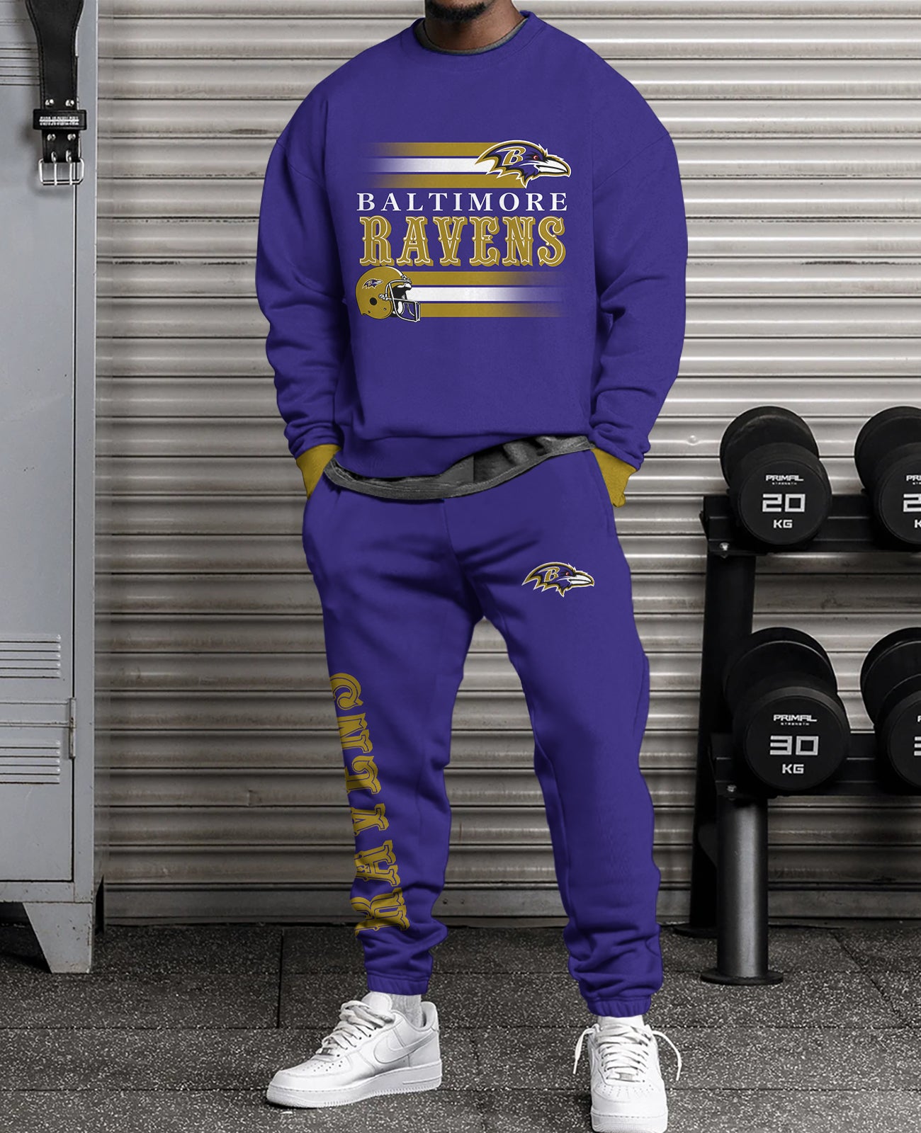 Baltimore Ravens    3D sweatsuit and sweatpants 2 piece outfits