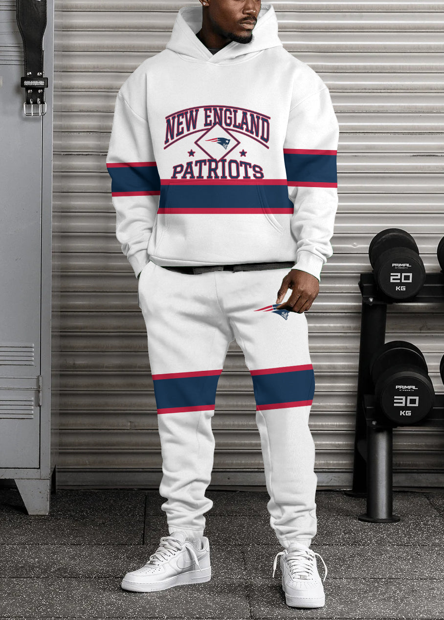 New England Patriots 3D Printed Pullover Hoodie And Sweatpant 2pcs Tracksuits