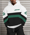 New York Jets Printed Hooded Pocket Pullover Hoodie