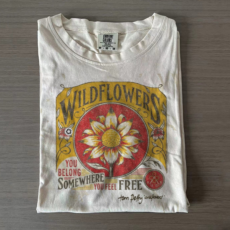 Tom Petty Wildflowers Natural T-shirt