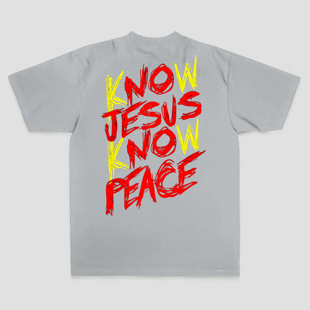 Know Jesus Know Peace Printed Men's T-shirt