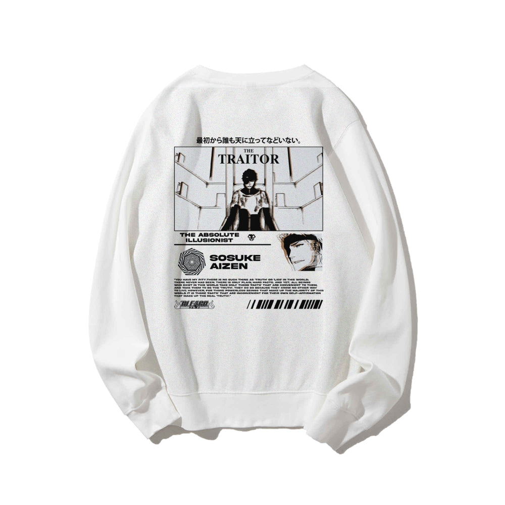 Sosuke Aizen Bleach | White Sweatshirt TYBW