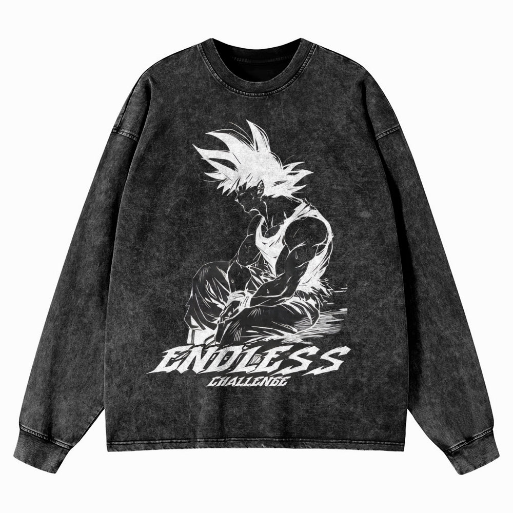 Unisex Crewneck Washed Sweatshirt|GOKU