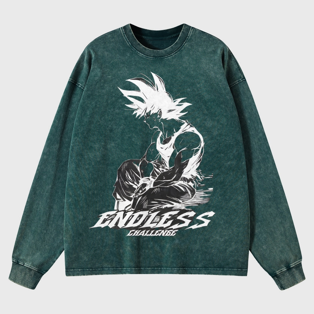 Unisex Crewneck Washed Sweatshirt|GOKU