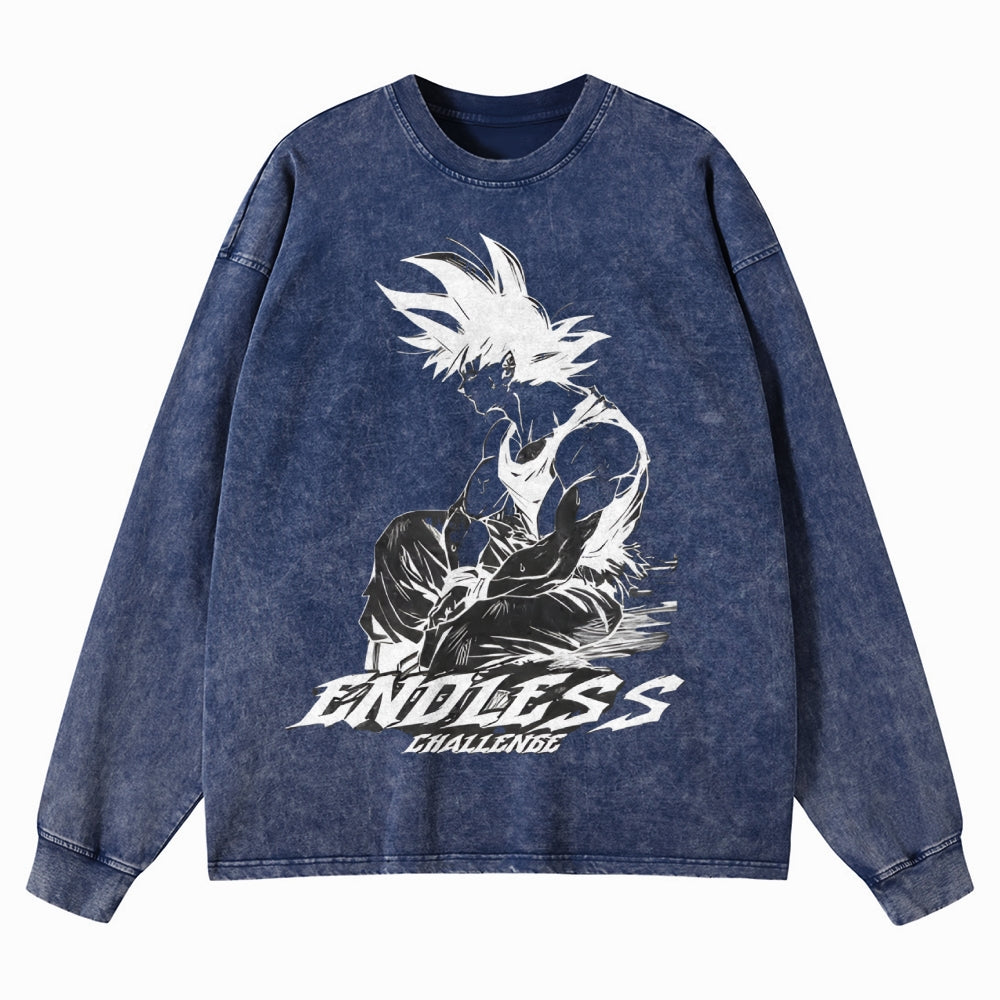 Unisex Crewneck Washed Sweatshirt|GOKU