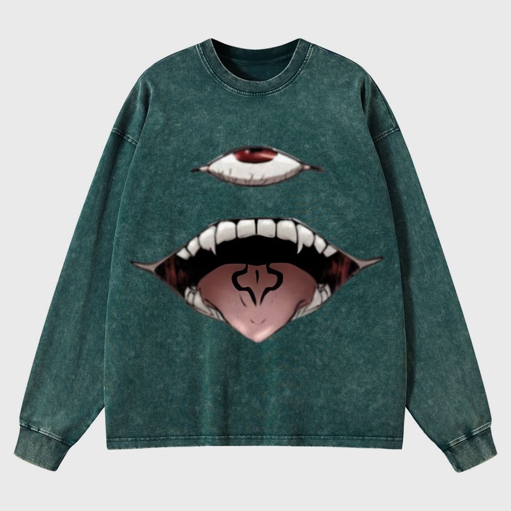 Unisex Crewneck Washed Sweatshirt  Jujutsu Kaisen