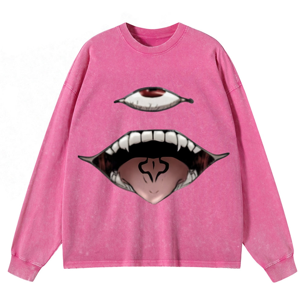 Unisex Crewneck Washed Sweatshirt  Jujutsu Kaisen