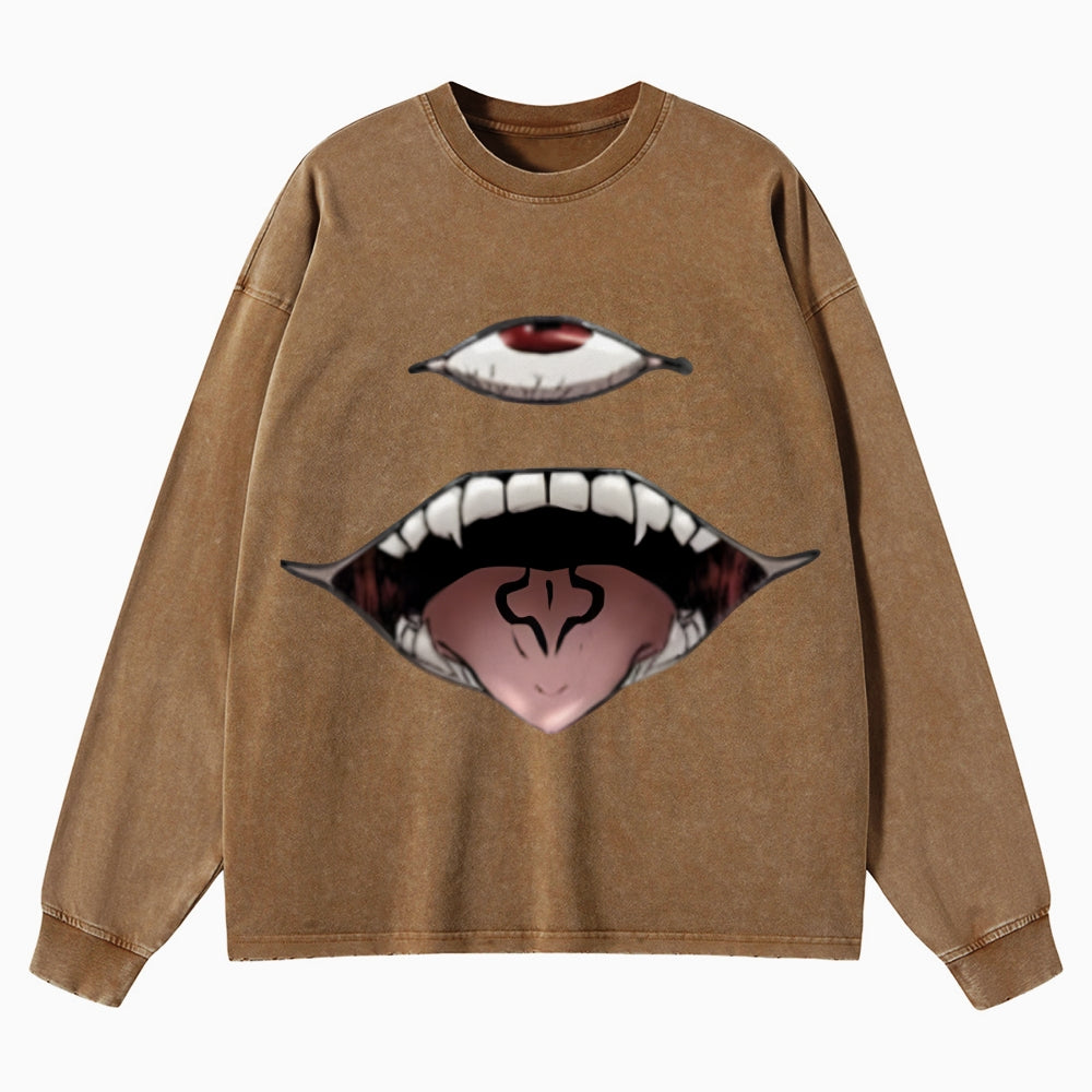 Unisex Crewneck Washed Sweatshirt  Jujutsu Kaisen