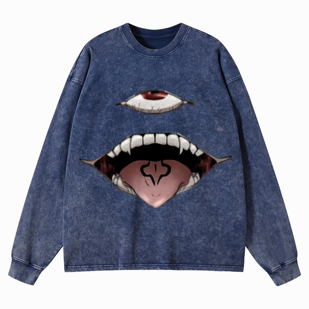 Unisex Crewneck Washed Sweatshirt  Jujutsu Kaisen
