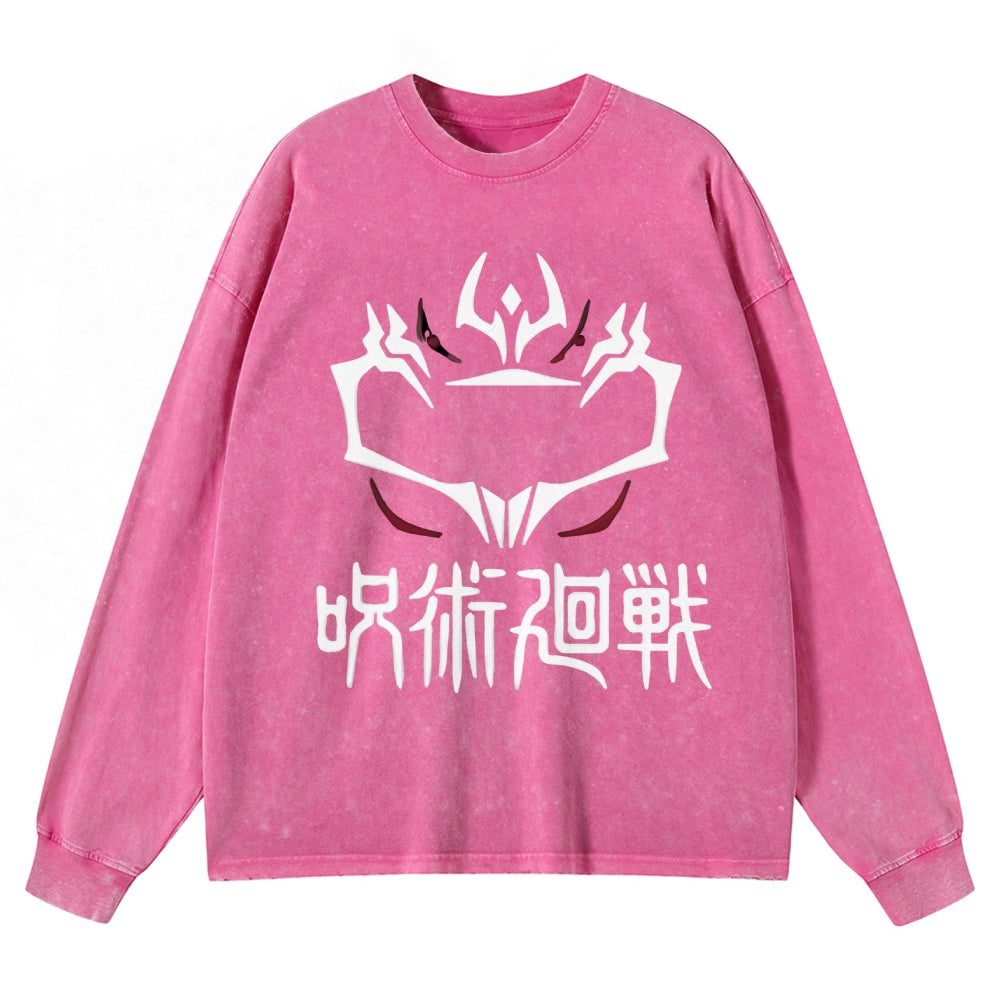 Unisex Crewneck Washed Sweatshirt Jujutsu Kaisen