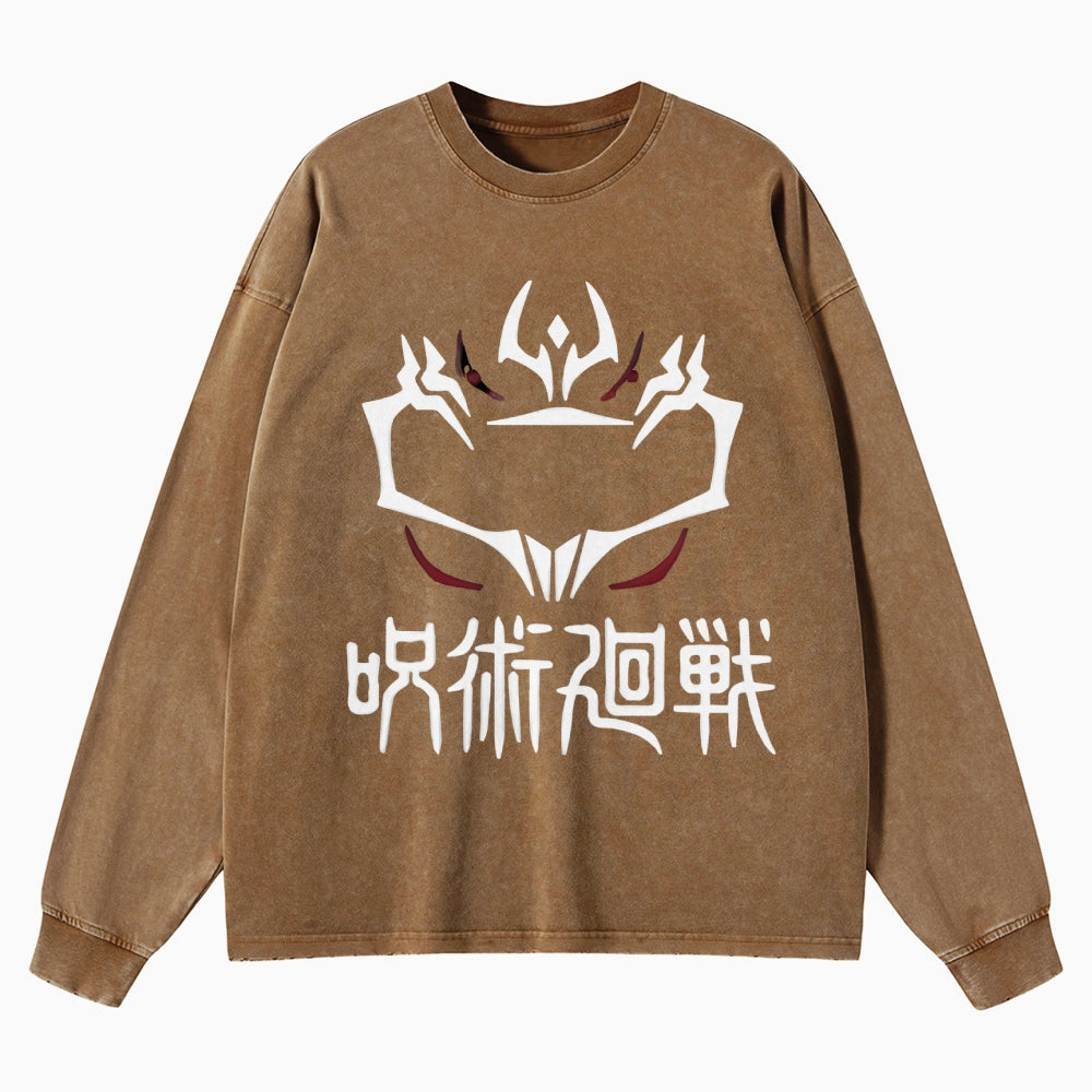 Unisex Crewneck Washed Sweatshirt Jujutsu Kaisen