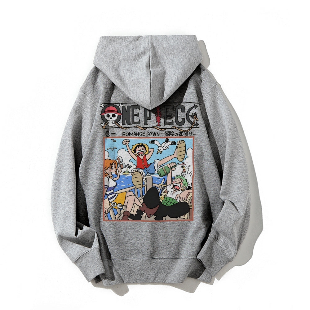 Unisex pure cotton hoodid sweatshirt Luffy