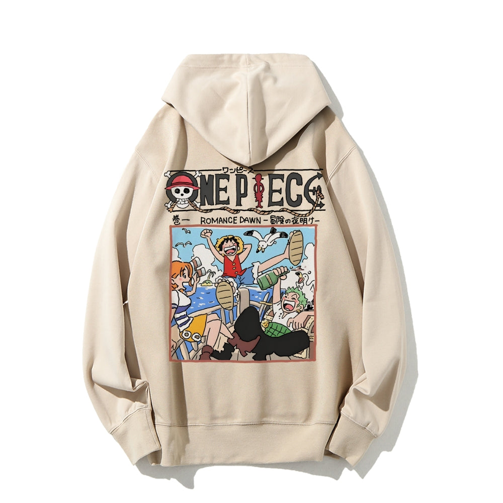 Unisex pure cotton hoodid sweatshirt Luffy