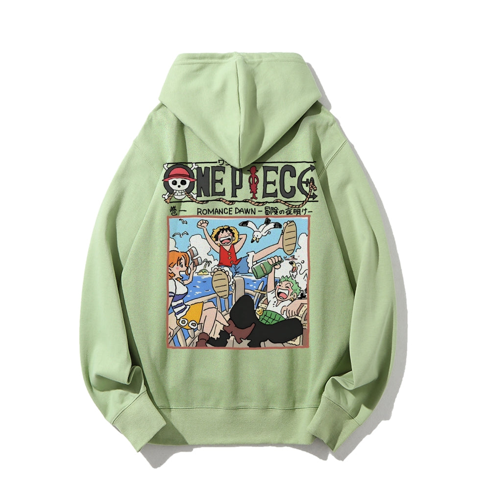 Unisex pure cotton hoodid sweatshirt Luffy