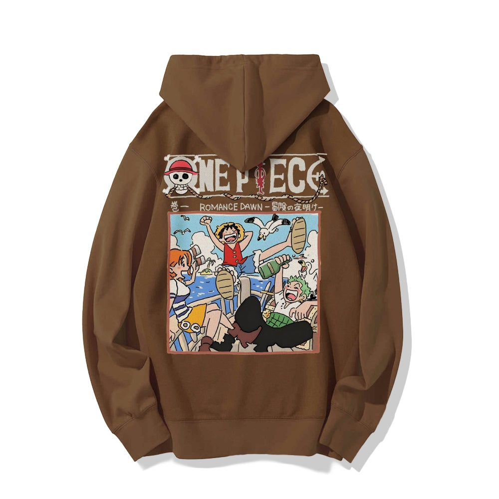 Unisex pure cotton hoodid sweatshirt Luffy