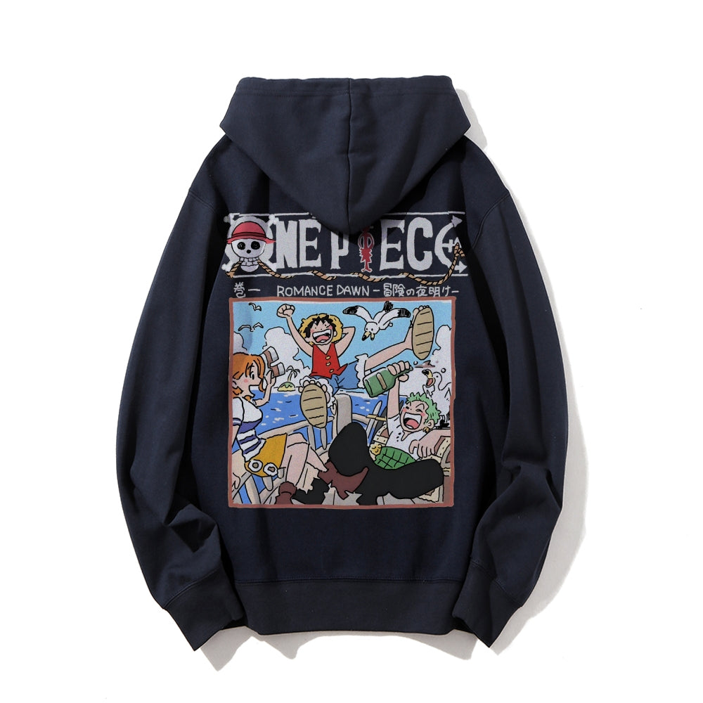 Unisex pure cotton hoodid sweatshirt Luffy