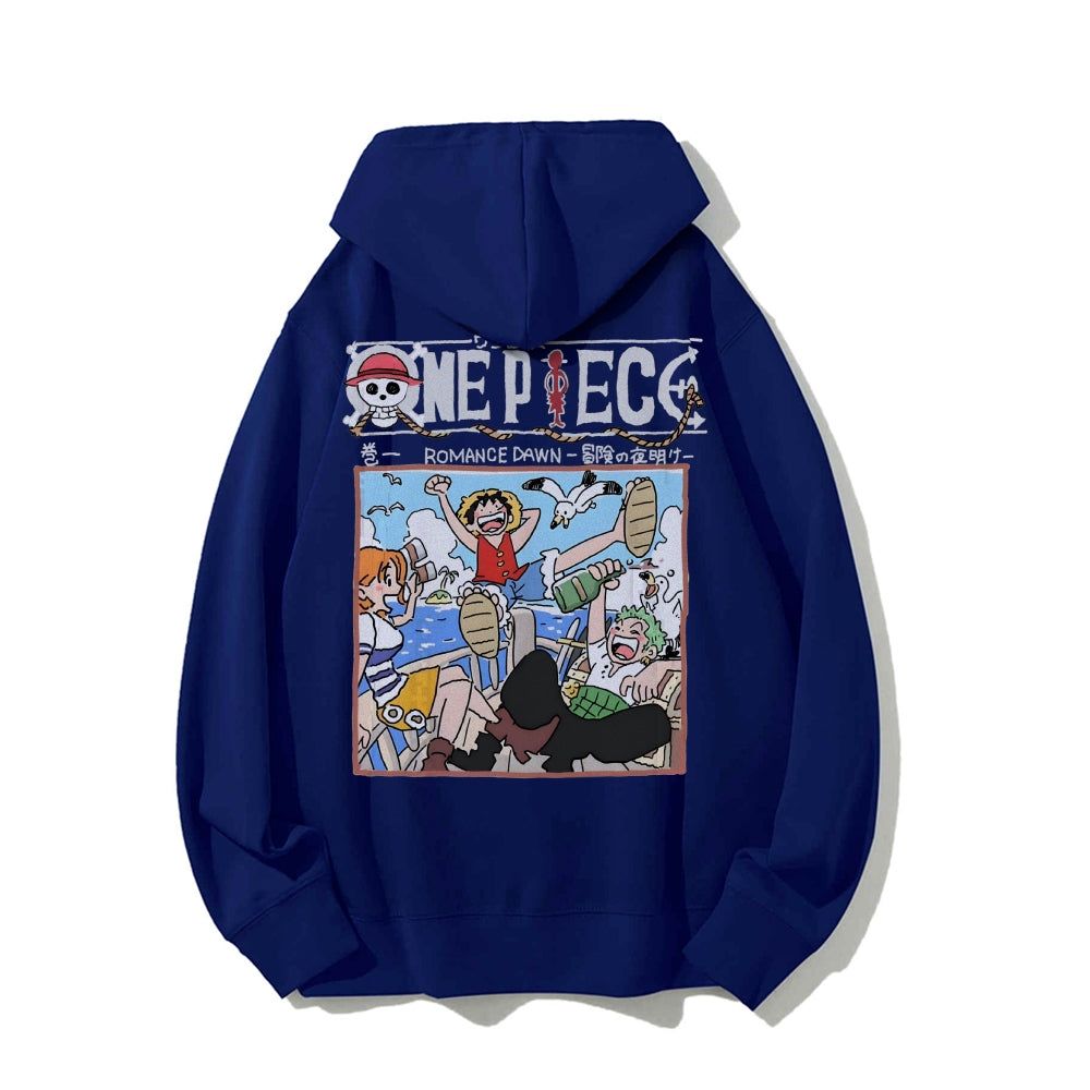 Unisex pure cotton hoodid sweatshirt Luffy