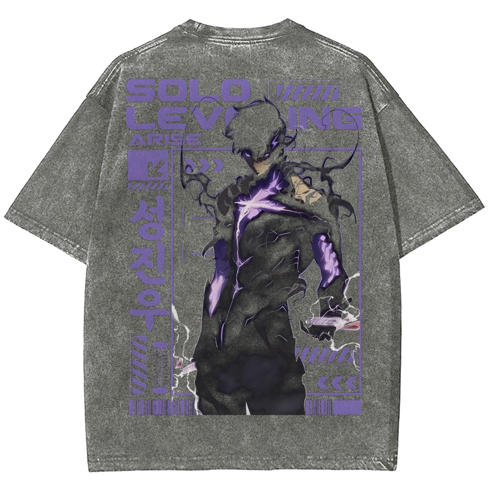 solo leveling Unisex Fit Washed T-Shirt 2502007460