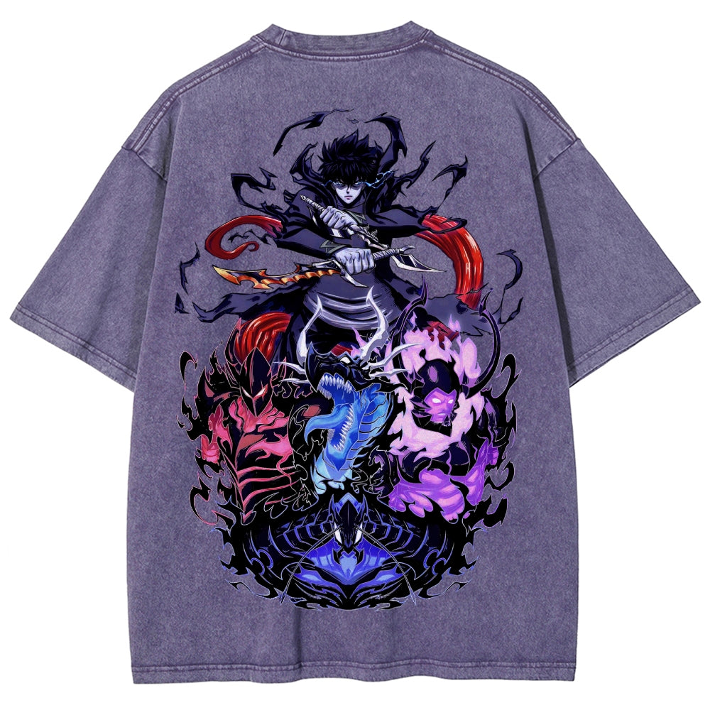 Solo leveling Unisex Fit Washed T-Shirt 2502009647