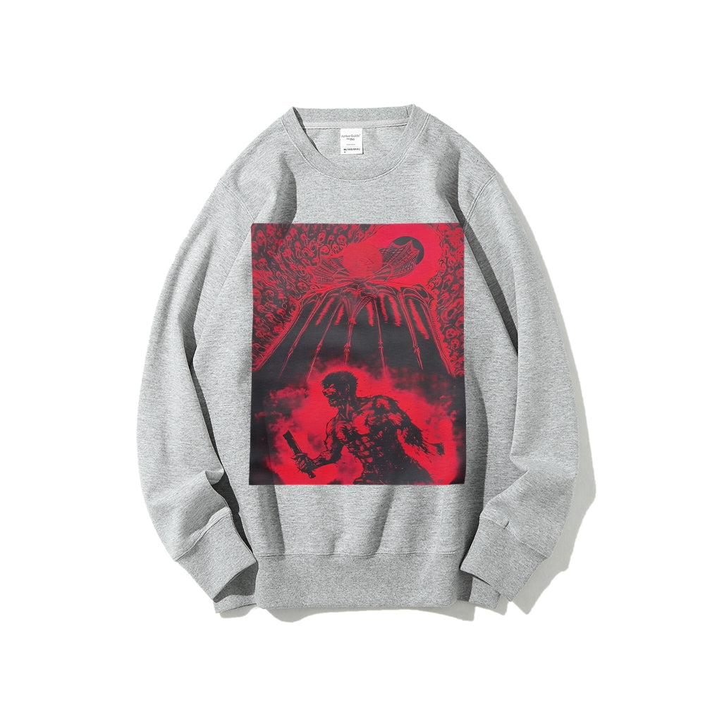 Casual Crewneck Sweatshirt Berserk