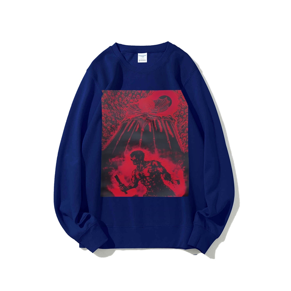 Casual Crewneck Sweatshirt Berserk
