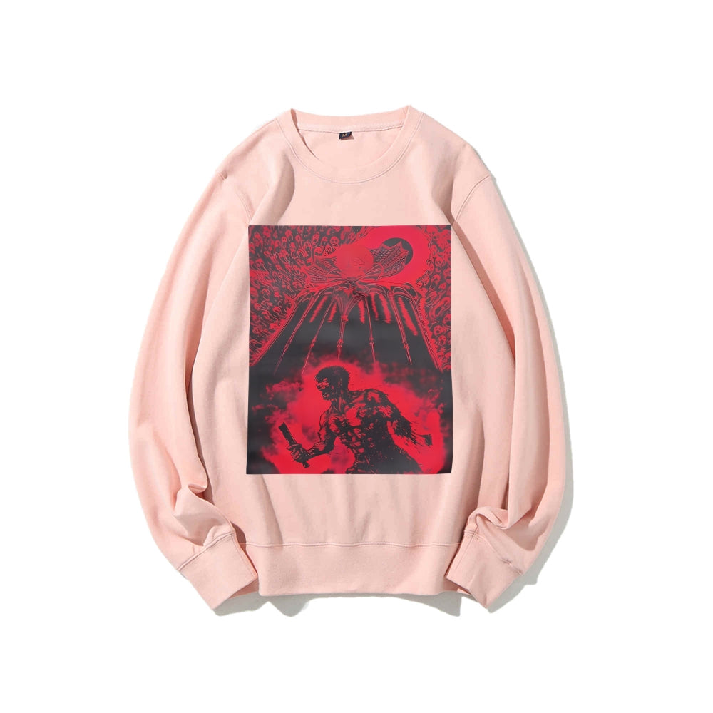Casual Crewneck Sweatshirt Berserk
