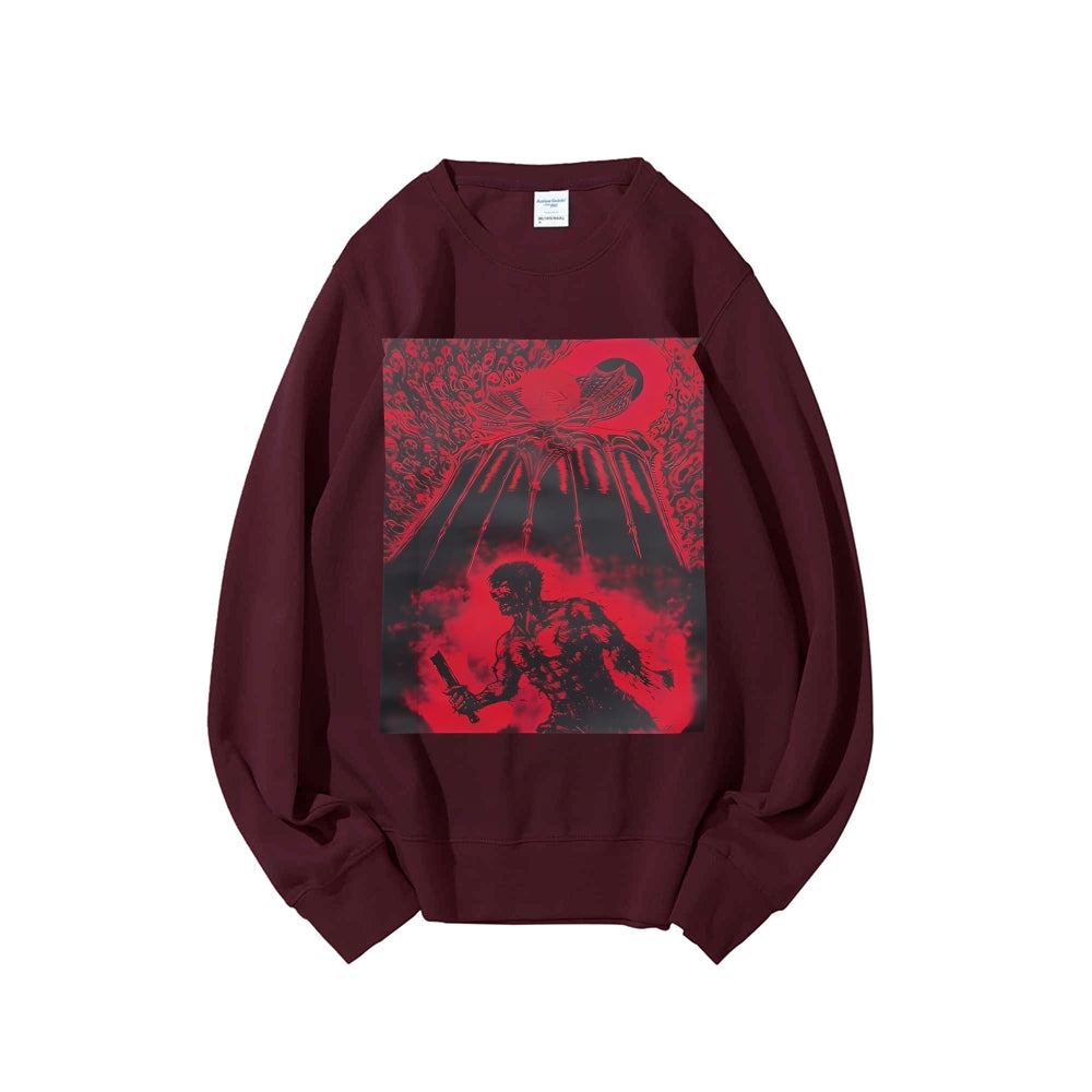 Casual Crewneck Sweatshirt Berserk