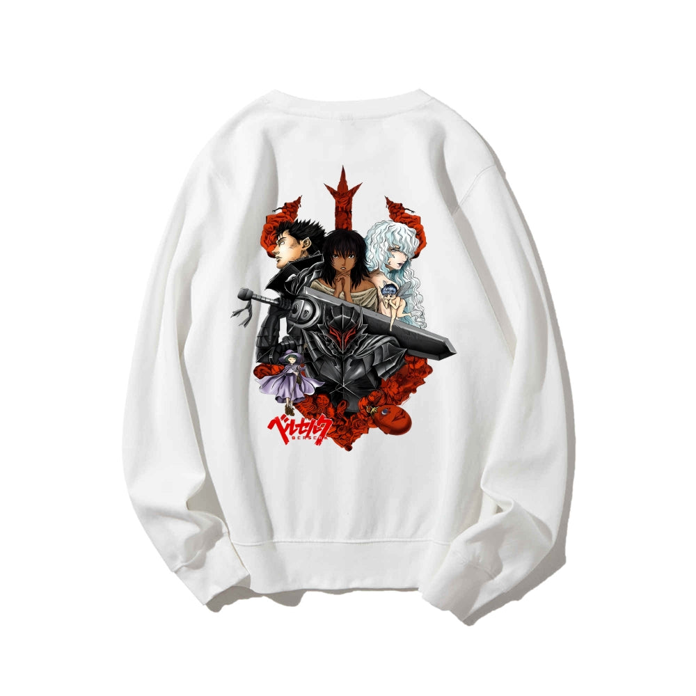 Casual Crewneck Sweatshirt Berserk