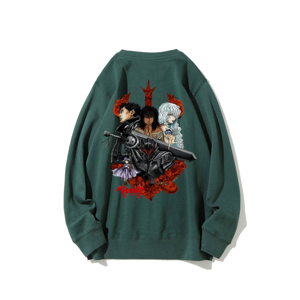 Casual Crewneck Sweatshirt Berserk