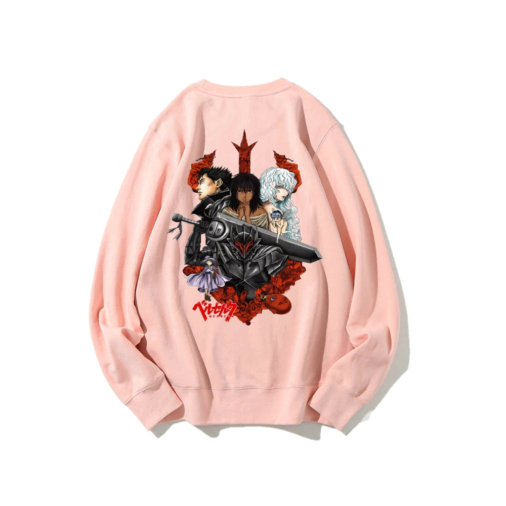 Casual Crewneck Sweatshirt Berserk