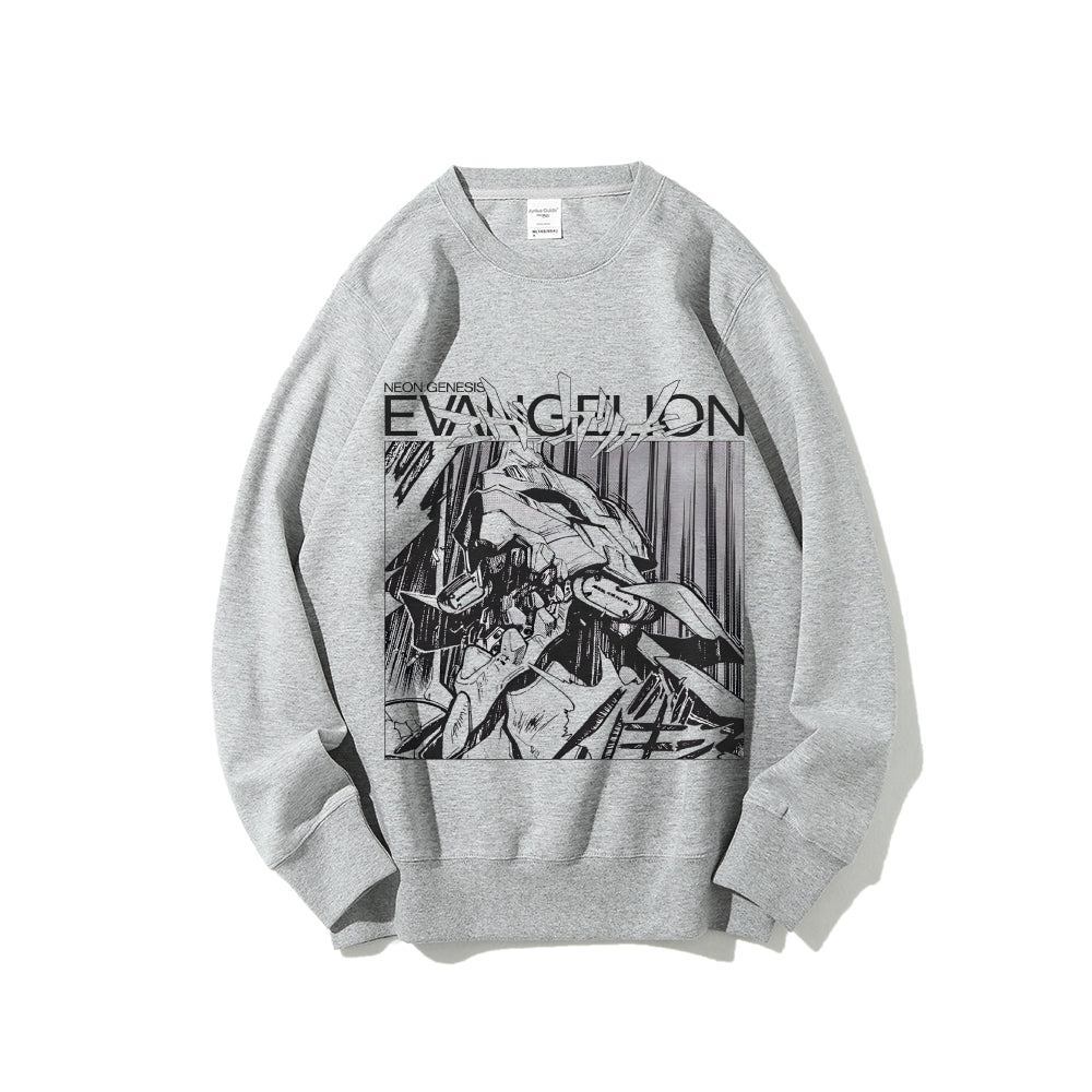 Casual Crewneck Sweatshirt Neon Genesis Evangelion