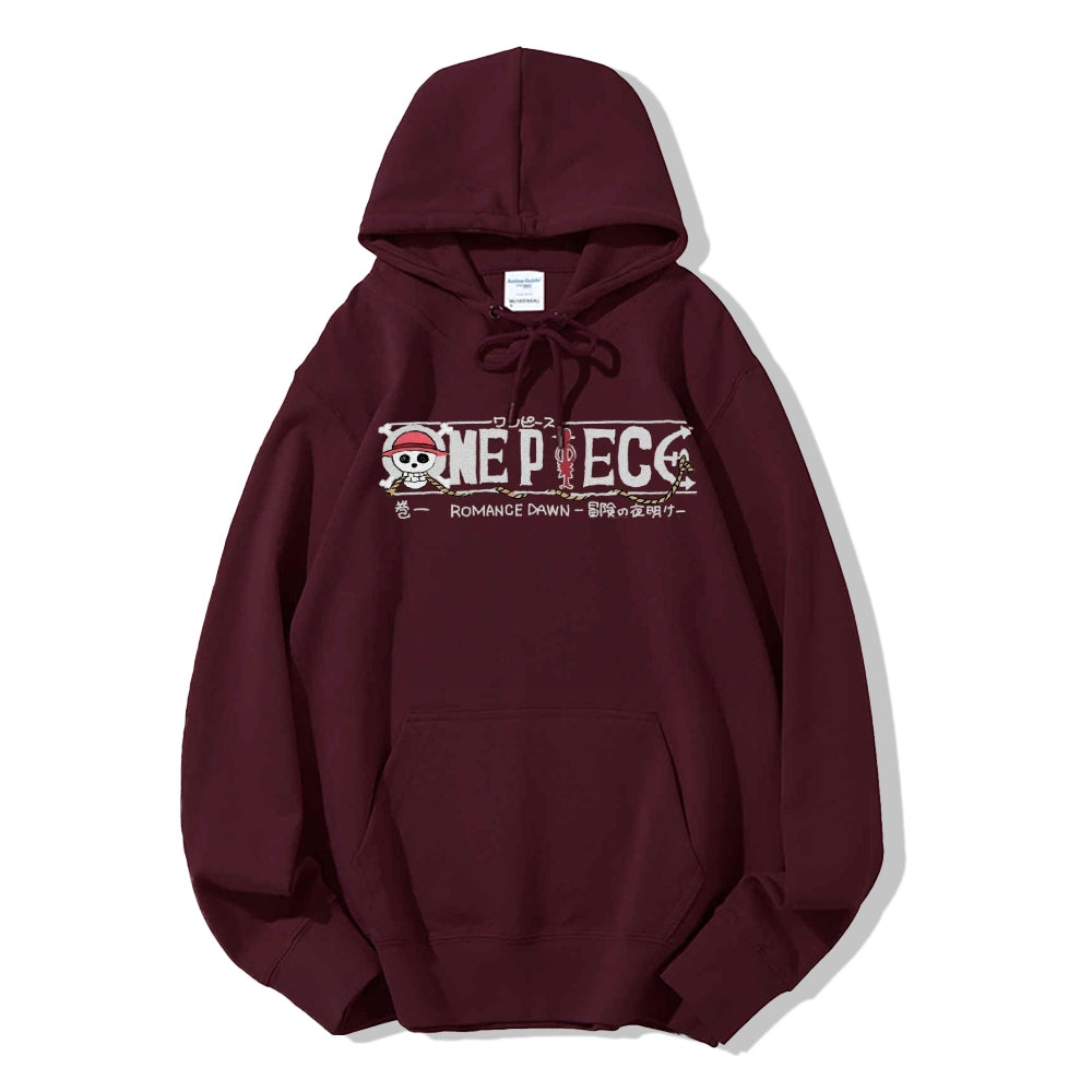 Unisex pure cotton hoodid sweatshirt Luffy