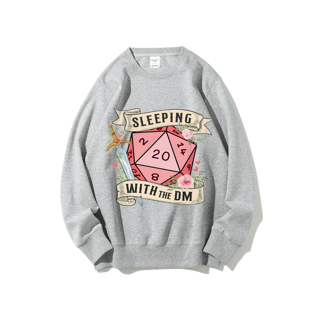 Casual Crewneck Sweatshirt Sleeping With The Dm
