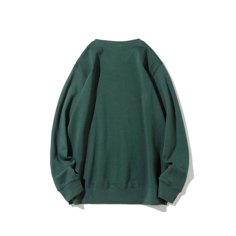 Cotton Unisex Embroidered Crewneck Anime Sweatshirt