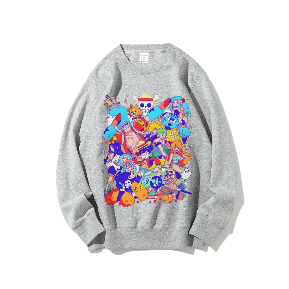 Casual Crewneck Sweatshirt One Piece