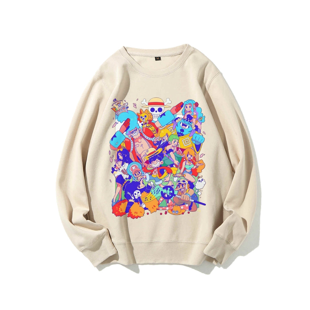 Casual Crewneck Sweatshirt One Piece