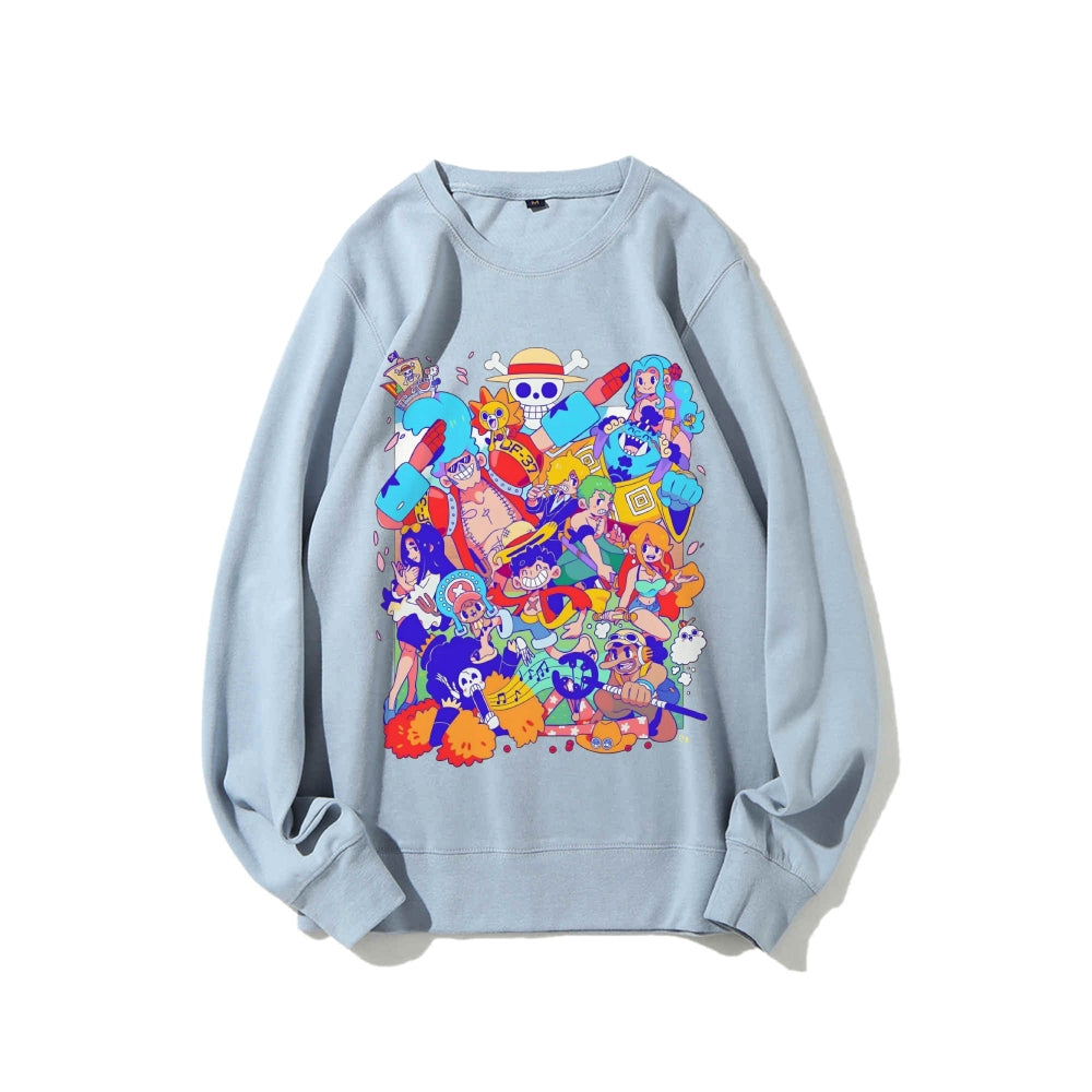 Casual Crewneck Sweatshirt One Piece